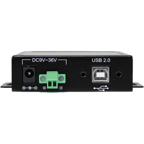 StarTech 2-Port USB to Serial Adapter Hub with COM Retention (Black)