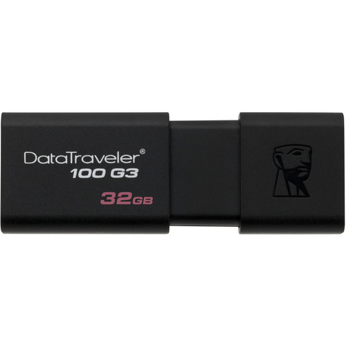 Kingston 32GB Data Traveler 100 G3 USB 3.0 Flash Drive (Black)