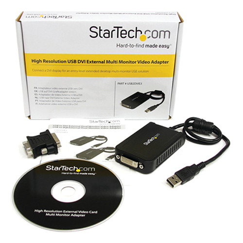 StarTech USB to DVI External Video Card Multi-Monitor Adapter (Black)