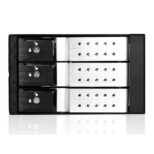 iStarUSA 2 x 5.25" to 3 x 3.5"SAS/SATA 6 Gb/s Trayless Hot-Swap Cage (Silver)