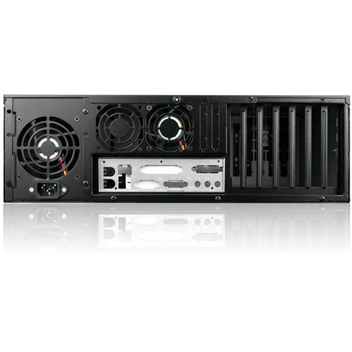 iStarUSA D-300L-PFS 3U High Performance Rackmount Chassis Front-Mounted ATX Power Supply (Black)