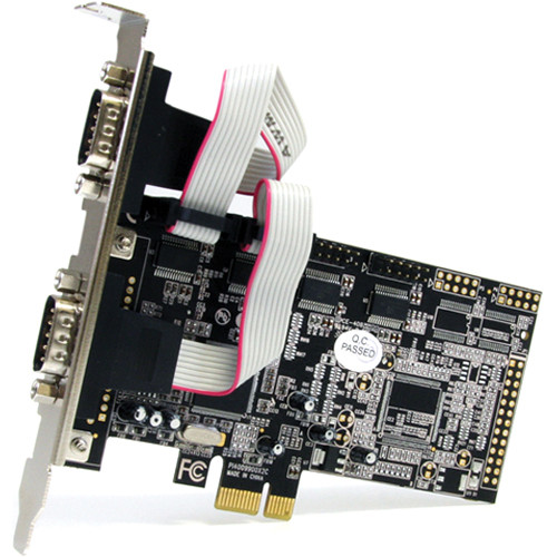 StarTech 4-Port RS-232 Serial Native PCIe Adapter Card with 16550 UART