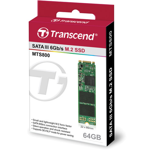 Transcend 64GB MTS800 SATA III M.2 Internal SSD