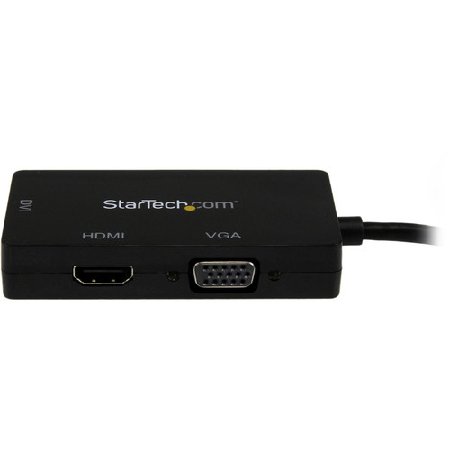 StarTech 3-in-1 Mini DisplayPort to VGA/DVI/HDMI Travel Converter (Black)