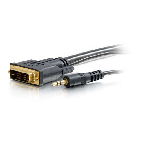 C2G Pro Series Single Link DVI-D and 35mm A/V Male to Male Cable (35')