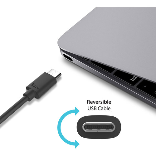 iLuv USB Type-C Male to USB Type-A Male Charge & Sync Cable (3')