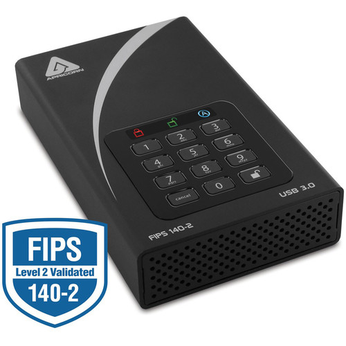 Apricorn 4TB Aegis Padlock DT FIPS 140-2 Level 2-Validated External Desktop Drive