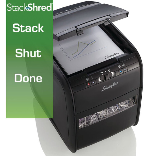 Swingline Stack-and-Shred 80X Cross-Cut Auto-Feed Shredder (80 Sheets, 1 User)