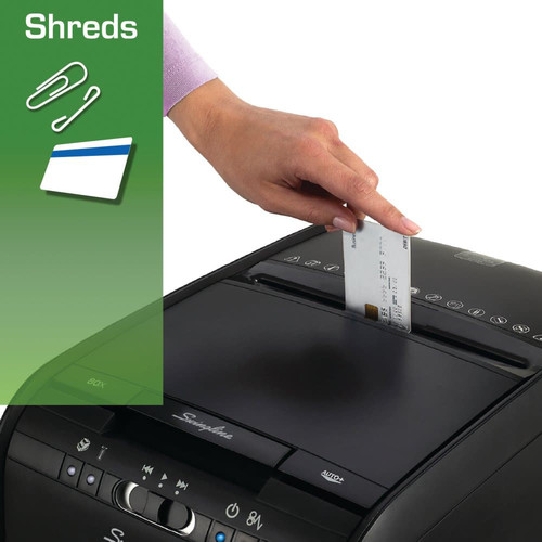 Swingline Stack-and-Shred 80X Cross-Cut Auto-Feed Shredder (80 Sheets, 1 User)