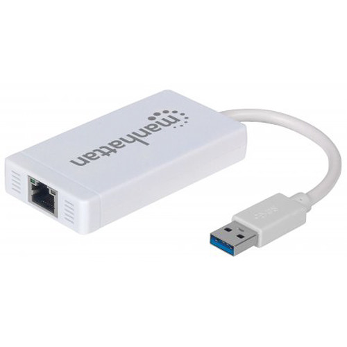 Manhattan 3-Port USB 3.0 Hub with Gigabit Ethernet Adapter