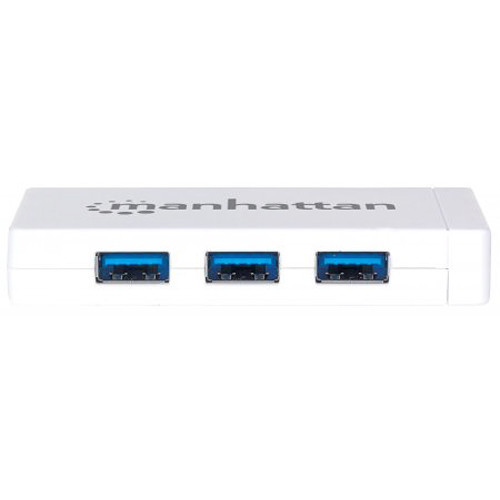 Manhattan 3-Port USB 3.0 Hub with Gigabit Ethernet Adapter
