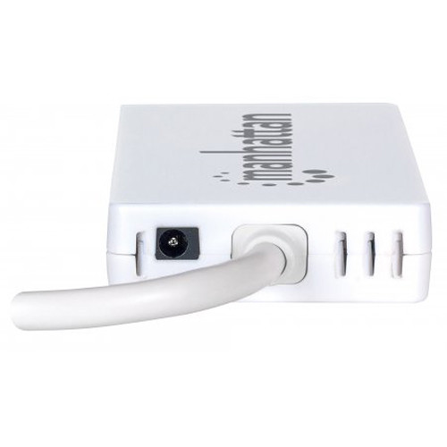 Manhattan 3-Port USB 3.0 Hub with Gigabit Ethernet Adapter