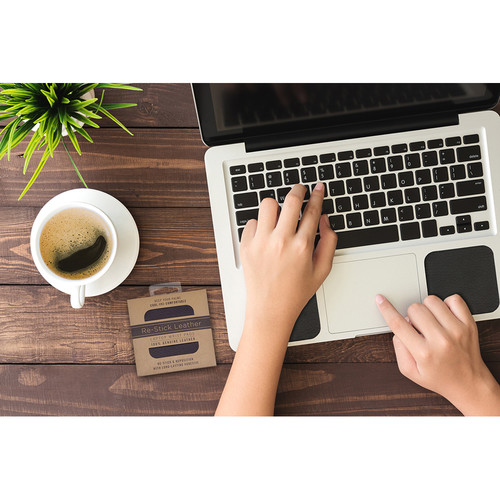 Cecilia Gallery Re-Stick Leather Laptop Wrist Pads (Set of Two Pads, Montana Cocoa)