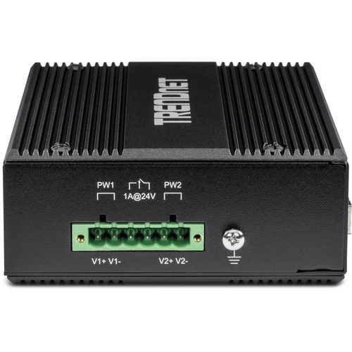 TRENDnet 6-Port Industrial Gigabit PoE+ DIN-Rail Switch
