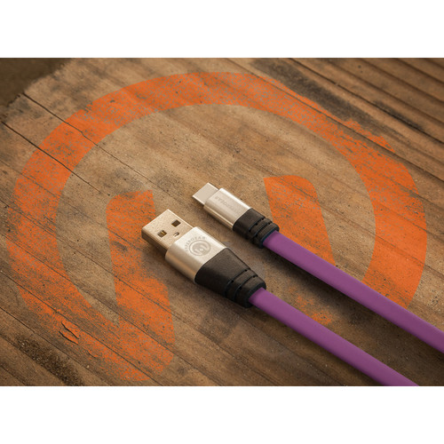 HyperGear Flexi USB 2.0 Type-A to USB Type-C Charge & Sync Flat USB Cable (6', Purple)