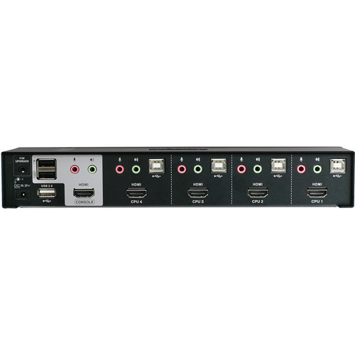 IOGEAR 4-Port HDMI KVMP Switch with DisplayPort Adapters Bundle