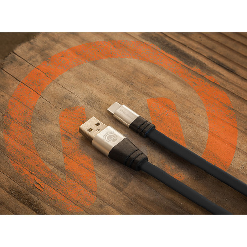 HyperGear Flexi USB 2.0 Type-A to USB Type-C Charge & Sync Flat USB Cable (6', Black)