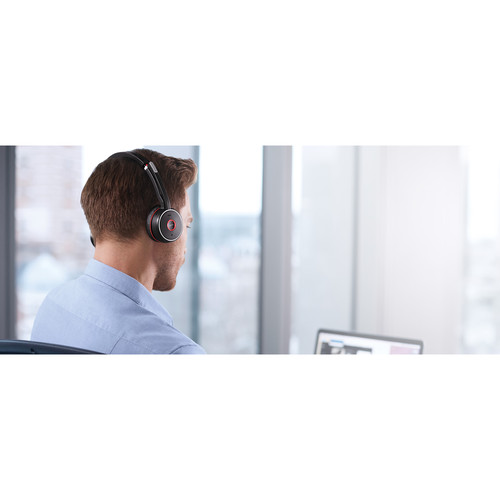 Jabra Evolve 75 Headset with Charging Stand (Optimized for Unified Communication)