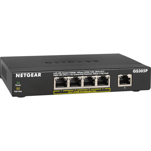 Netgear GS305P 5-Port Gigabit PoE-Compliant Unmanaged Switch