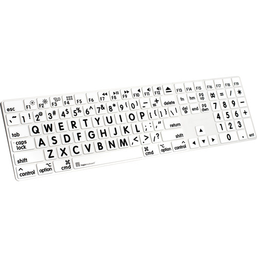 LogicKeyboard XL-Print Cover for Full-Sized Apple Magic Keyboard (Black / White)