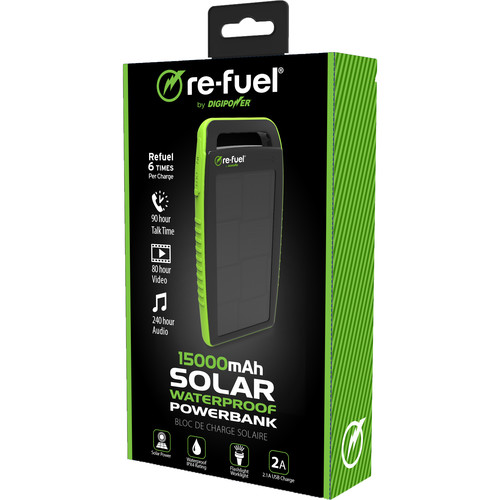 DigiPower Solar Portable Dual USB 15,000mAh Battery Pack