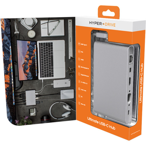 HYPER HyperDrive Ultimate 11 Port USB 3.0 Type-C Hub (Gray)