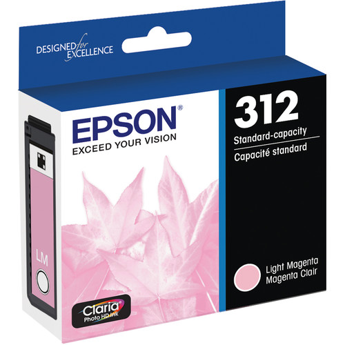 Epson T312 Light Magenta Claria Photo HD Ink Cartridge with Sensormatic