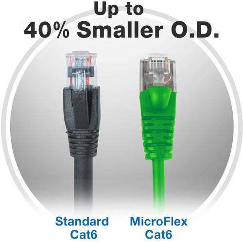 Comprehensive MicroFlex Pro AV/IT Cat 6 Snagless Patch Cable (10', Green)