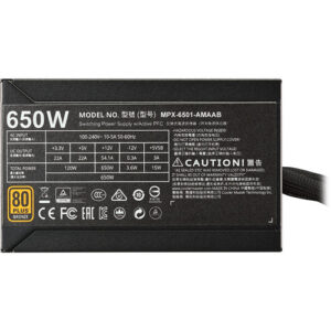 Cooler Master MasterWatt 650 650W 80 Plus Bronze Semi-Modular Power Supply