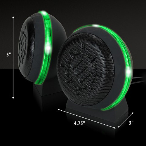 Enhance USB LED Gaming Speakers (Green)