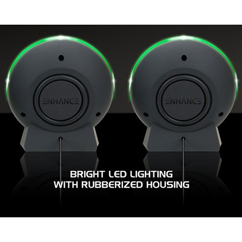 Enhance USB LED Gaming Speakers (Green)