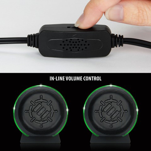 Enhance USB LED Gaming Speakers (Green)