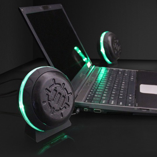 Enhance USB LED Gaming Speakers (Green)