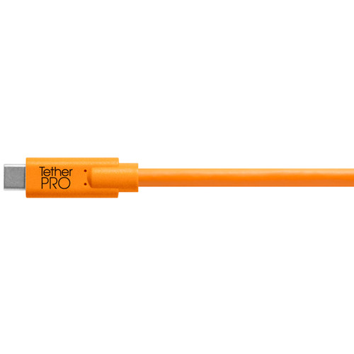 Tether Tools TetherPro USB Type-C Male to USB 3.0 Type-B Male Cable (15', Orange)