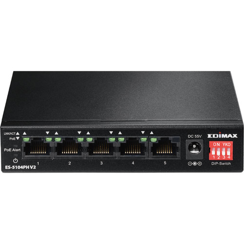 EDIMAX Technology ES-5104PH V2 5-Port Fast Ethernet Long Range PoE+ Managed Switch