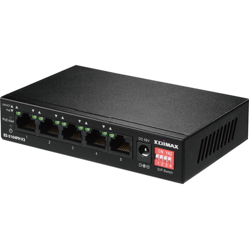 EDIMAX Technology ES-5104PH V2 5-Port Fast Ethernet Long Range PoE+ Managed Switch