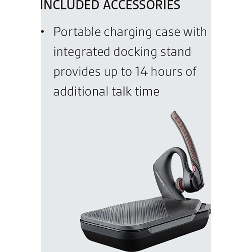 Plantronics Voyager 5200 UC Bluetooth Headset System with USB Type-A Adapter