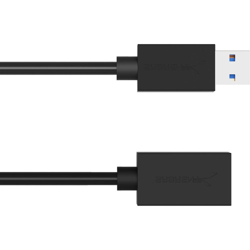 Sabrent USB 3.1 Gen 1 Type-A Male to Type-A Female Extension Cable (3', Black)