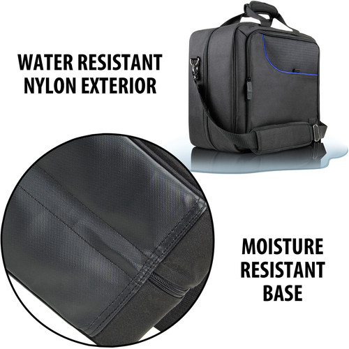 USA GEAR S13 Travel Carrying Case for PlayStation 4 (Gray/Blue)