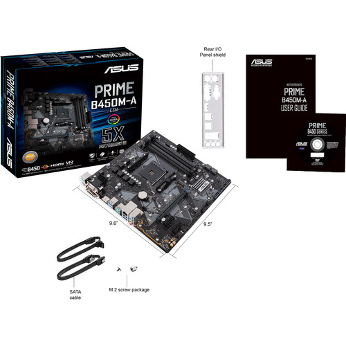 ASUS Prime B450M-A/CSM AM4 Micro-ATX Motherboard
