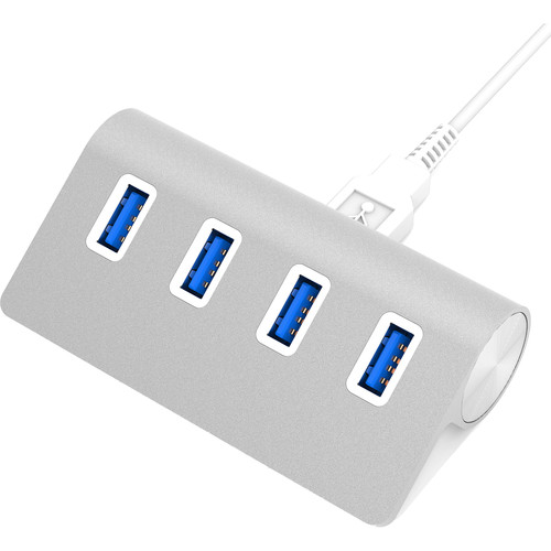Sabrent USB 3.0 4-Port Aluminum Hub (Silver)