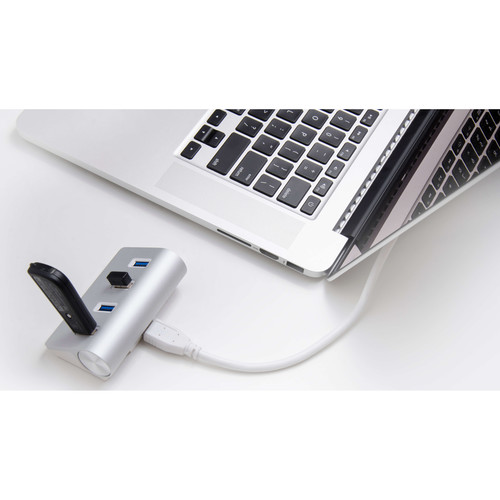 Sabrent USB 3.0 4-Port Aluminum Hub (Silver)
