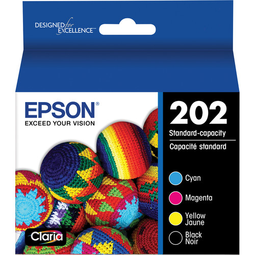 Epson Claria 202 Standard-Capacity Ink Cartridge Combo Pack (Black, Cyan, Magenta, Yellow)