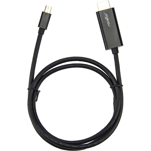 Rocstor Rocpro Mini DisplayPort Male to HDMI Male Cable (3', Black)