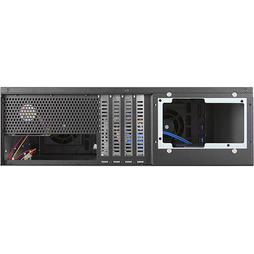 iStarUSA D-380HN 3U Compact 8 x 3.5" HDD Bay Trayless Hotswap microATX Chassis (Blue HDD Handles)