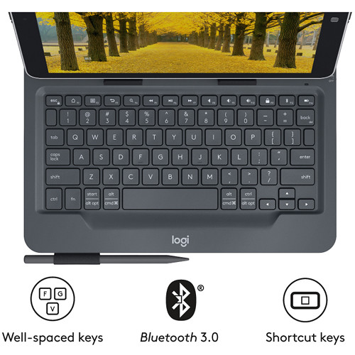 Logitech Universal Folio Keyboard Case for 9 to 10