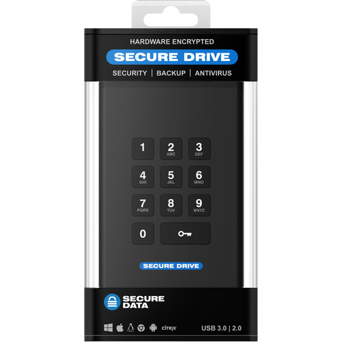 SecureData SecureDrive KP 1TB Encrypted SSD with Keypad Authentication