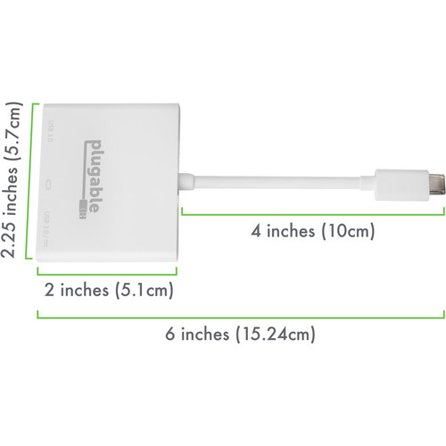 Plugable USB 3.1 Gen 2 Type-C Mini Dock with HDMI, USB 3.0 & Pass-Through Charging