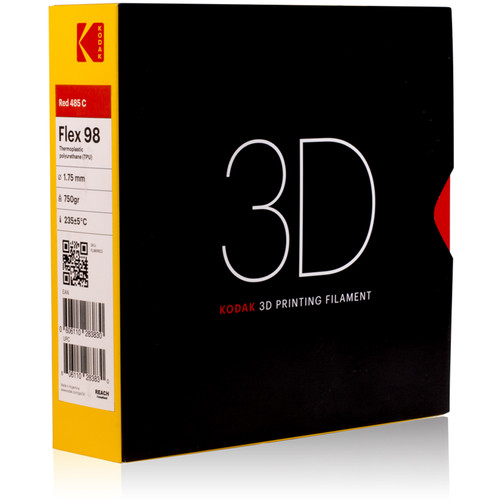 Kodak 1.75mm TPU Flex 98 Filament (750g, Red)