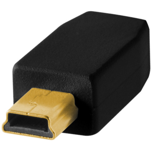 Tether Tools TetherPro USB 2.0 Type-A to 5-Pin Mini-USB Cable (Black, 3')